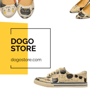 Shoes with cat designs fron Dogo store