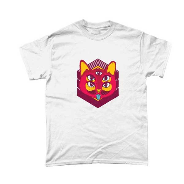 Psychedelic Third Eye Cat Spiritual Graphic T-Shirt 