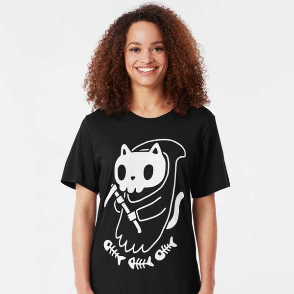 Reaper Cat Slim Fit T-Shirt