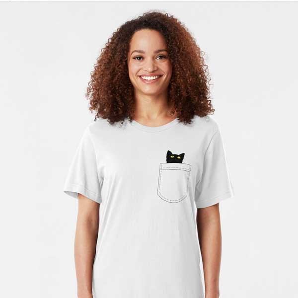 Pocket Cat Slim Fit T-Shirt