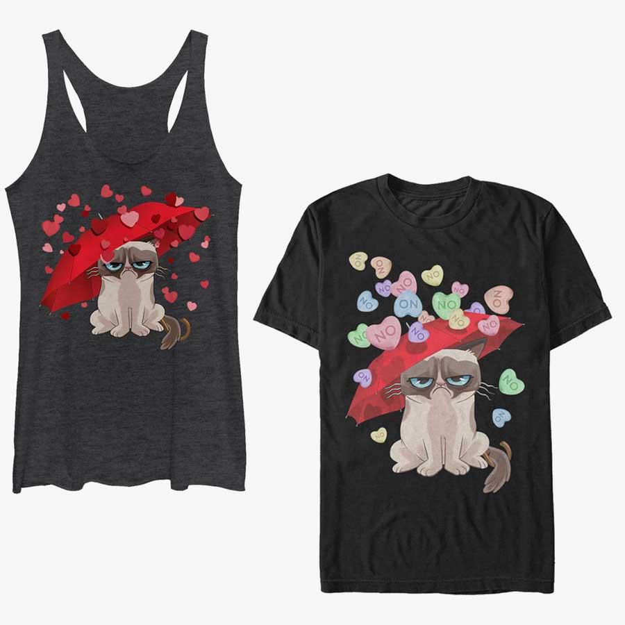 Two designs with grumpy cats 