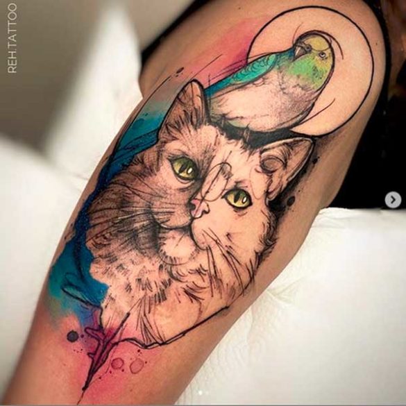 47+ Cat Tattoos Ideas—Feline Ink Inspiration By Best Artists