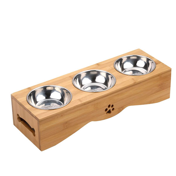 Bonza Two Piece Replacement Stainless Steel Dog Bowls for Pet Feeding Station.