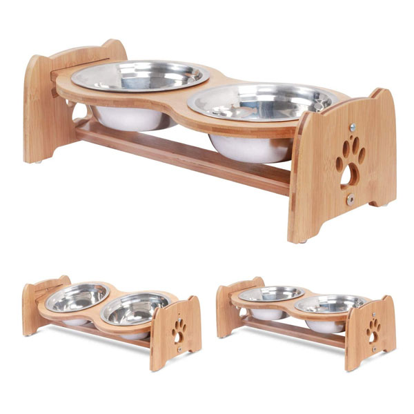 Bonza Two Piece Replacement Stainless Steel Dog Bowls for Pet Feeding Station.