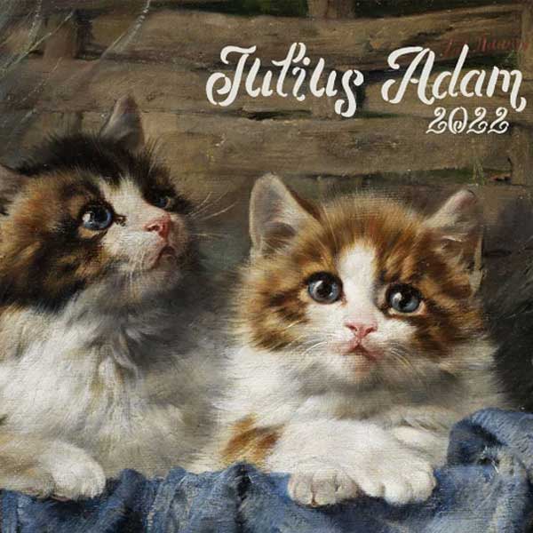 Two kittens painted in th vintage style 