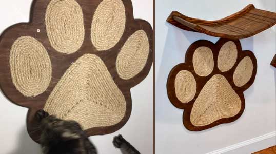 paw style scratches for cats manufactured by kingdomfeline brand